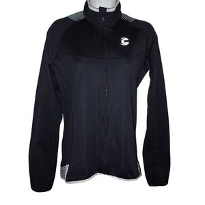 Cannondale Womens Full Zip Cycling Jacket Black Size M Lightweight Reflective